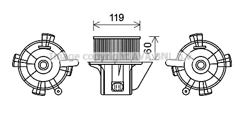 Electric Motor, interior blower (CN8299)