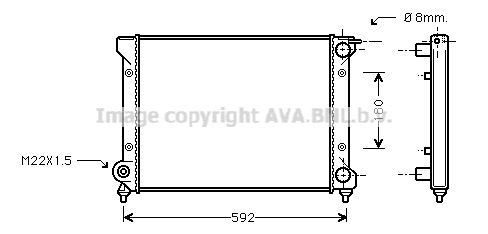 Radiator, engine cooling (STA2027)