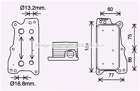 Oil Cooler, engine oil (MS3688)
