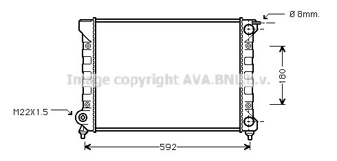 Radiator, engine cooling (VN2045)