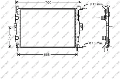 Radiator, engine cooling (RN032R006)
