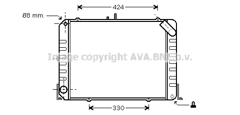 Radiator, engine cooling (TO2424)
