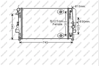 Radiator, engine cooling (ME909R001)