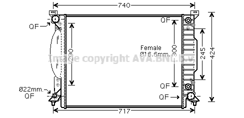Radiator, engine cooling (AI2242)