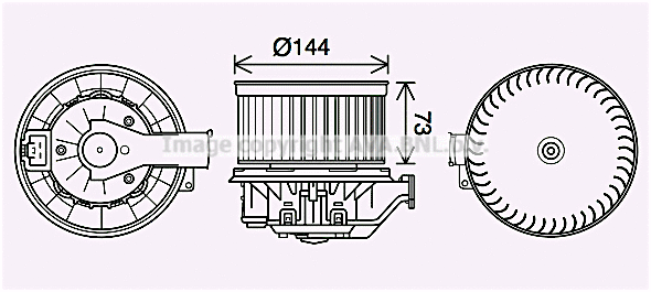 Electric Motor, interior blower (FD8629)