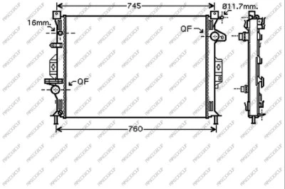 Radiator, engine cooling (FD110R005)