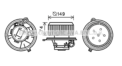 Electric Motor, interior blower (AL8138)