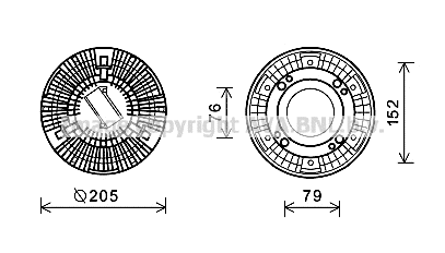 Clutch, radiator fan (VLC058)