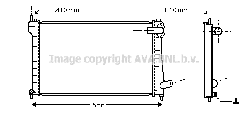 Radiator, engine cooling (CN2182)