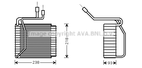 Evaporator, air conditioning (FDV109)