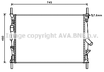 Radiator, engine cooling (FDA2589)