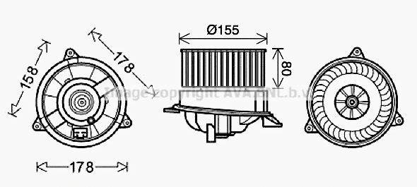 Electric Motor, interior blower (FD8495)