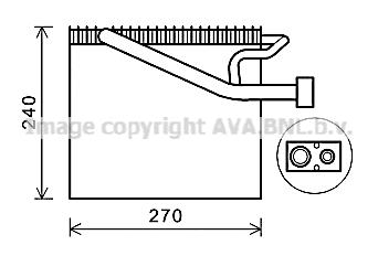 Evaporator, air conditioning (CRV125)