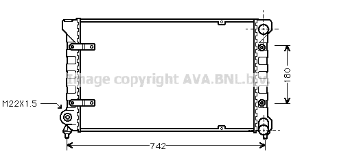 Radiator, engine cooling (ST2009)