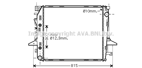 Radiator, engine cooling (AU2198)