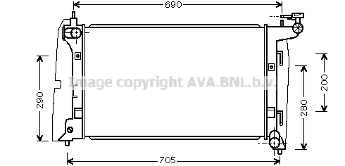 Radiator, engine cooling (TOA2290)