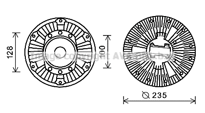 Clutch, radiator fan (DFC055)