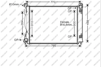 Radiator, engine cooling (AD034R009)