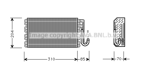 Evaporator, air conditioning (BWV025)