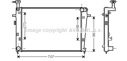 Radiator, engine cooling (HY2275)