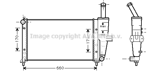 Radiator, engine cooling (FTA2208)