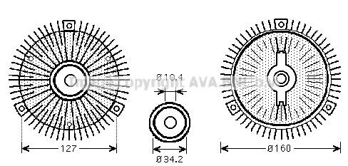 Clutch, radiator fan (MSC414)