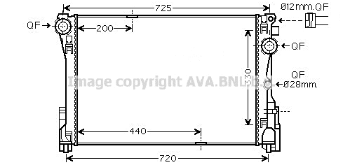 Radiator, engine cooling (MS2693)