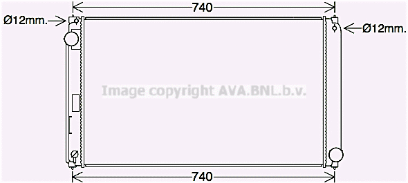 Radiator, engine cooling (TO2748)