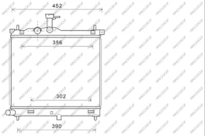 Radiator, engine cooling (HN002R001)