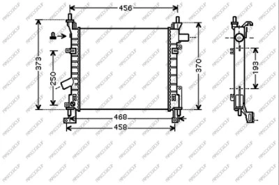 Radiator, engine cooling (FD007R003)