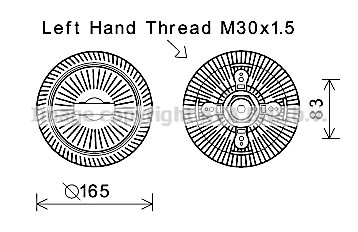 Clutch, radiator fan (RTC612)