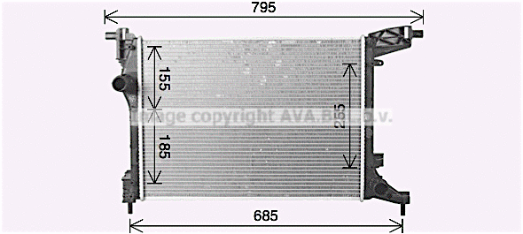 Radiator, engine cooling (FT2470)