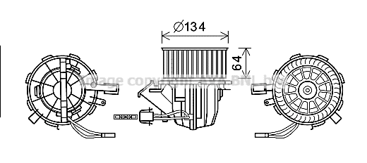 Electric Motor, interior blower (AI8391)