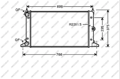 Radiator, engine cooling (FD078R003)
