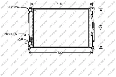 Radiator, engine cooling (AD017R001)