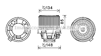 Electric Motor, interior blower (PE8374)