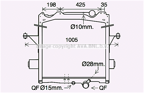 Radiator, engine cooling (VL2085)
