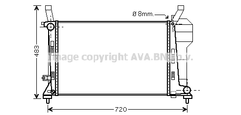 Radiator, engine cooling (MSA2363)