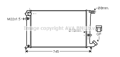 Radiator, engine cooling (CN2142)