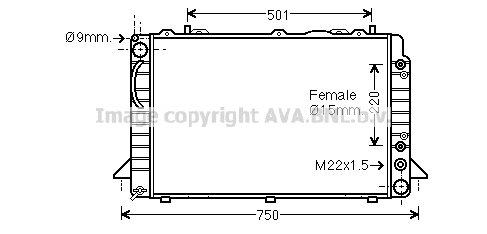 Radiator, engine cooling (AI2088)