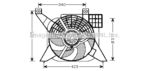 Fan, engine cooling (PE7545)