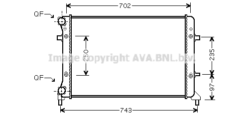 Radiator, engine cooling (VNA2223)
