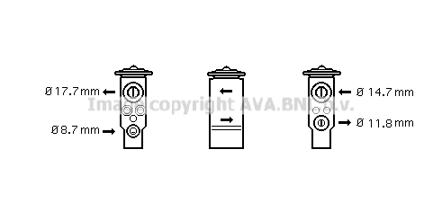 Expansion Valve, air conditioning (SB1057)