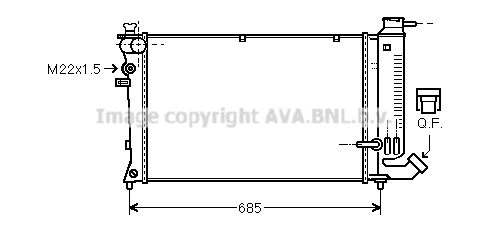 Radiator, engine cooling (PEA2142)