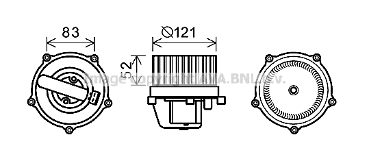 Electric Motor, interior blower (VN8345)
