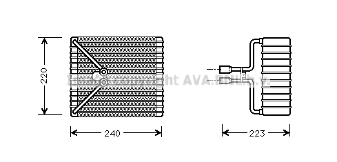 Evaporator, air conditioning (FDV273)