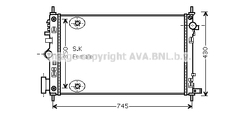 Radiator, engine cooling (OLA2472)