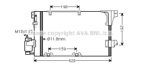 Condenser, air conditioning (OLA5251D)