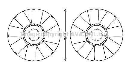 Fan Wheel, engine cooling (MNB084)