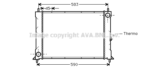 Radiator, engine cooling (AU2094)